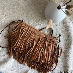 Rebecca Minkoff Brown Fringe Finn Crossbody